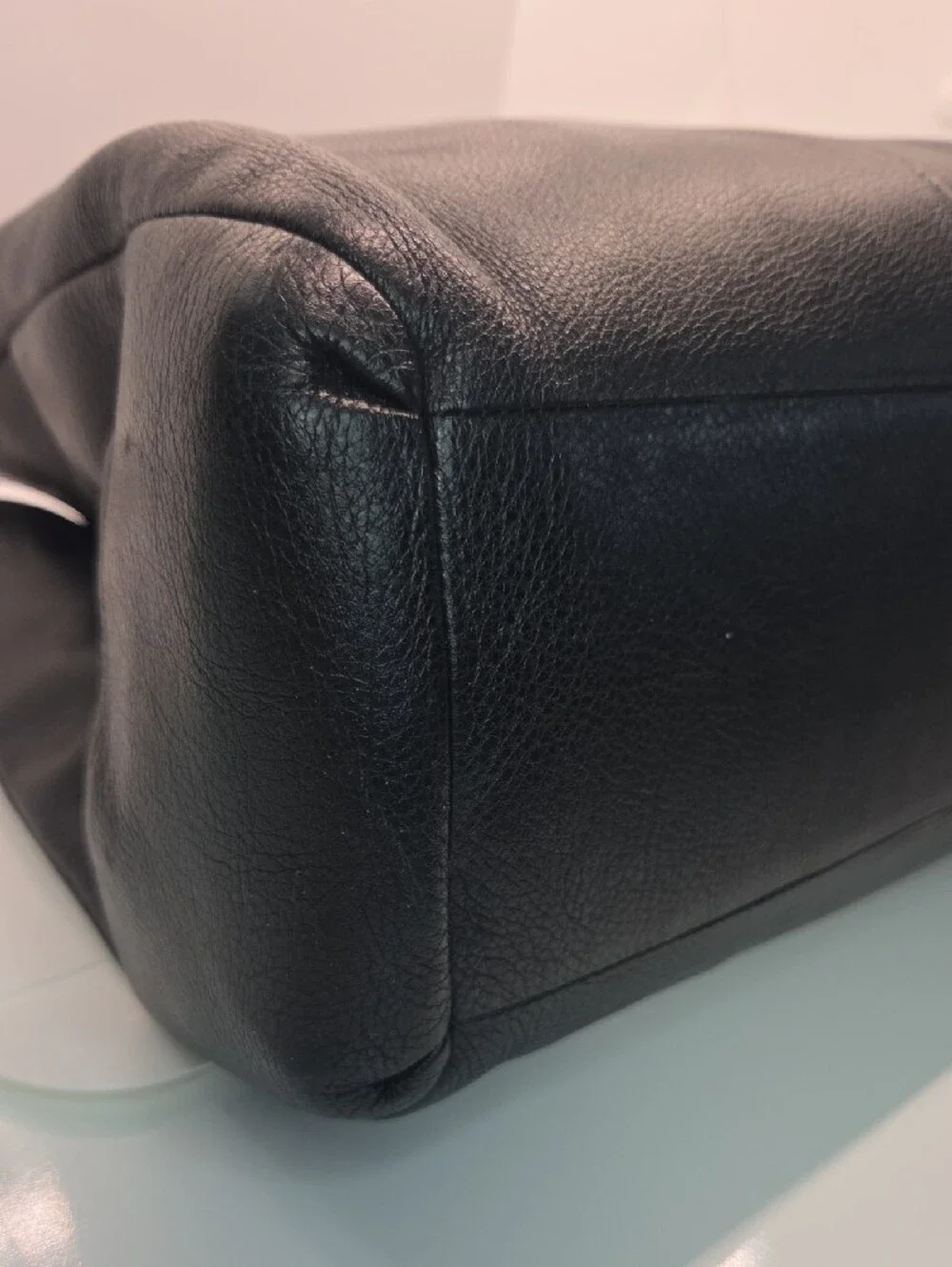 Coach Madison Phoebe Small Black Leather Shoulder Hobo Bag